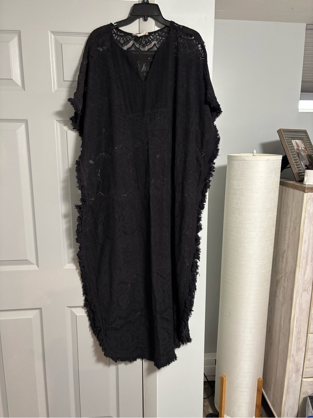 lovestitch Black Crochet Lace Top